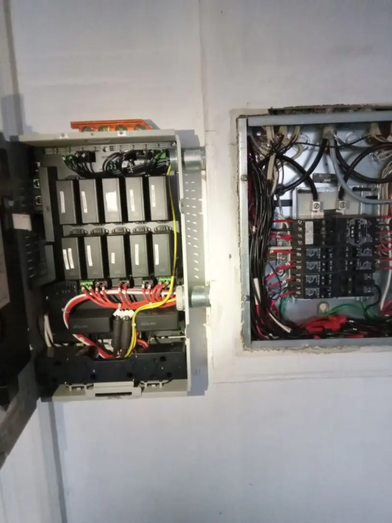 Electrical panel upgrade completed for Security Camera Wiring in Deer Park